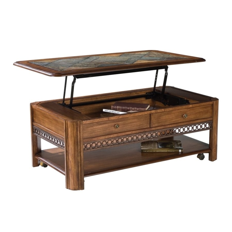 Magnussen Madison Warm Nutmeg Slate Lift-Top Coffee Table
