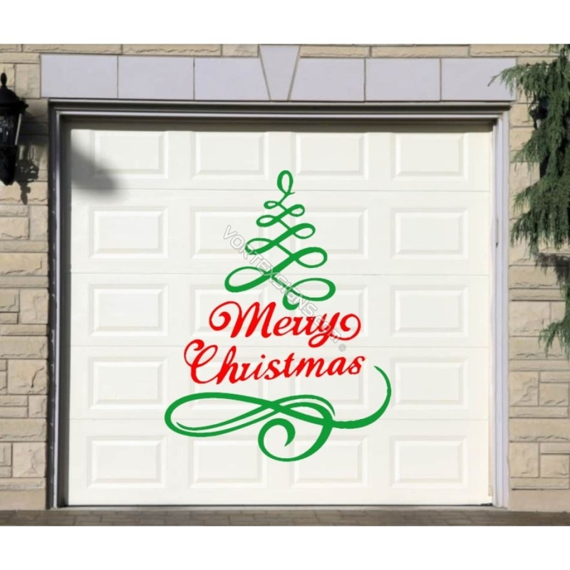 Merry Christmas Garage Door Holiday Decal