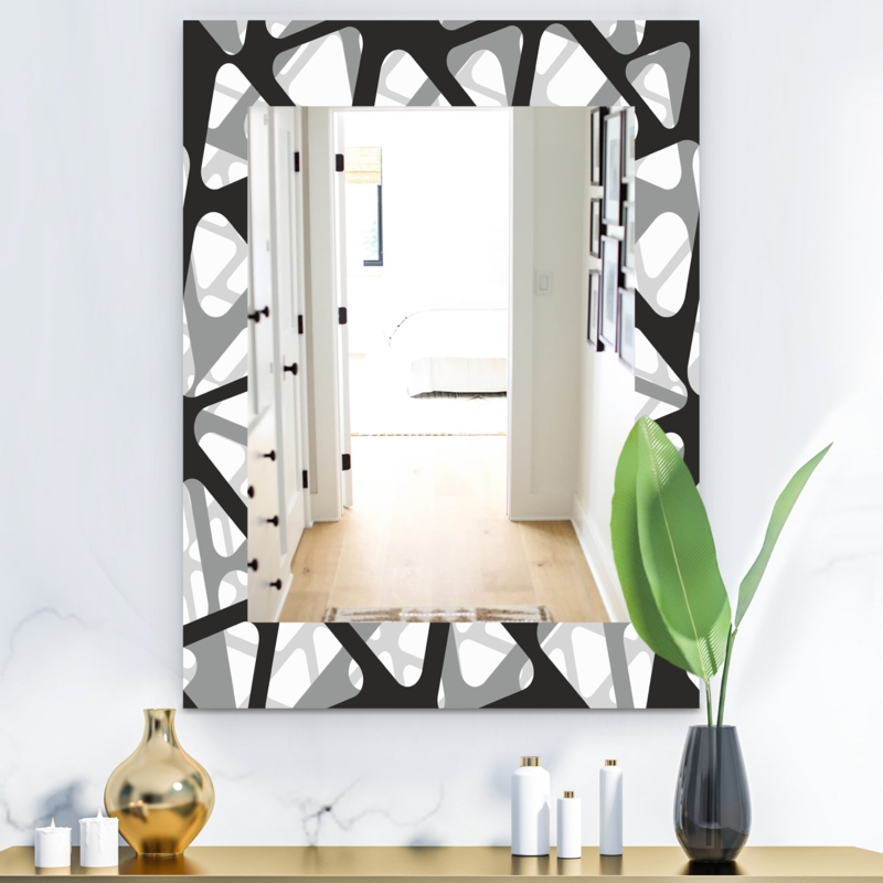 Mid Century Modern Geometric Wall Mirror Design