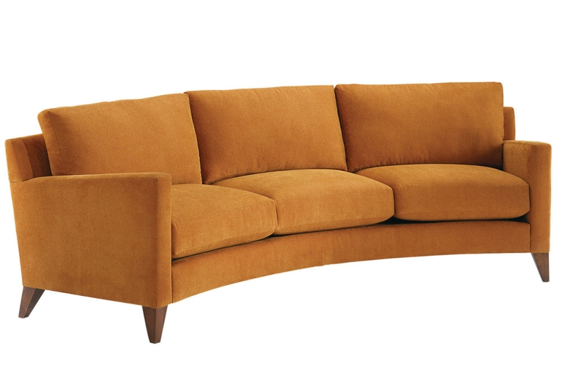 Mid-Century Modern Rave Crescent Curved Sofa