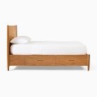 Mid-Century Modern Storage Bed with Drawers