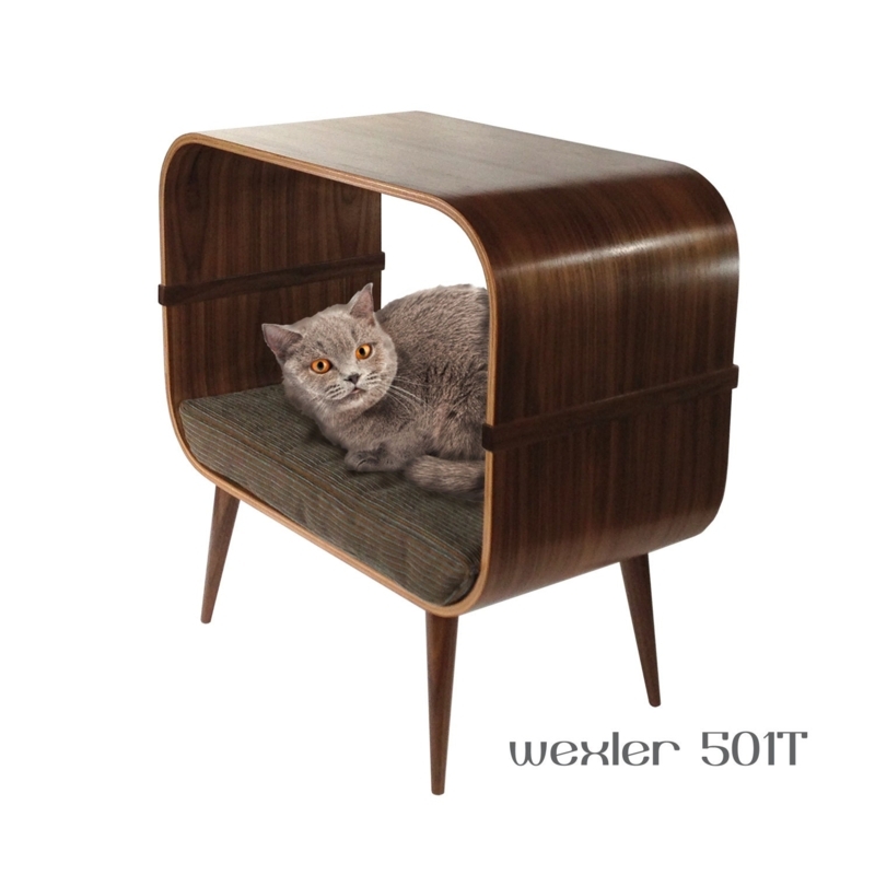 Mid-Century Modern Wooden Cat Pod Sofa