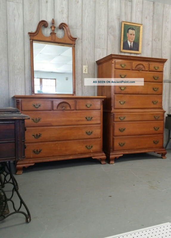 Mid-Century Solid Maple His & Hers Dressers
