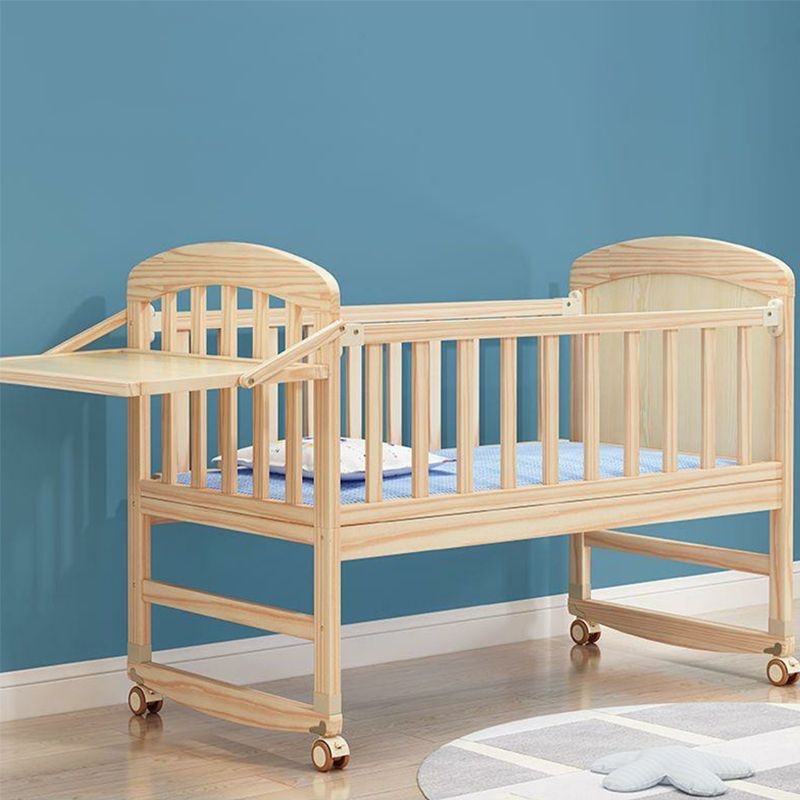 Mini Convertible Wooden Baby Crib with Storage