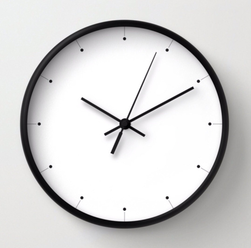 Minimalist Black and White Wall Clock Design