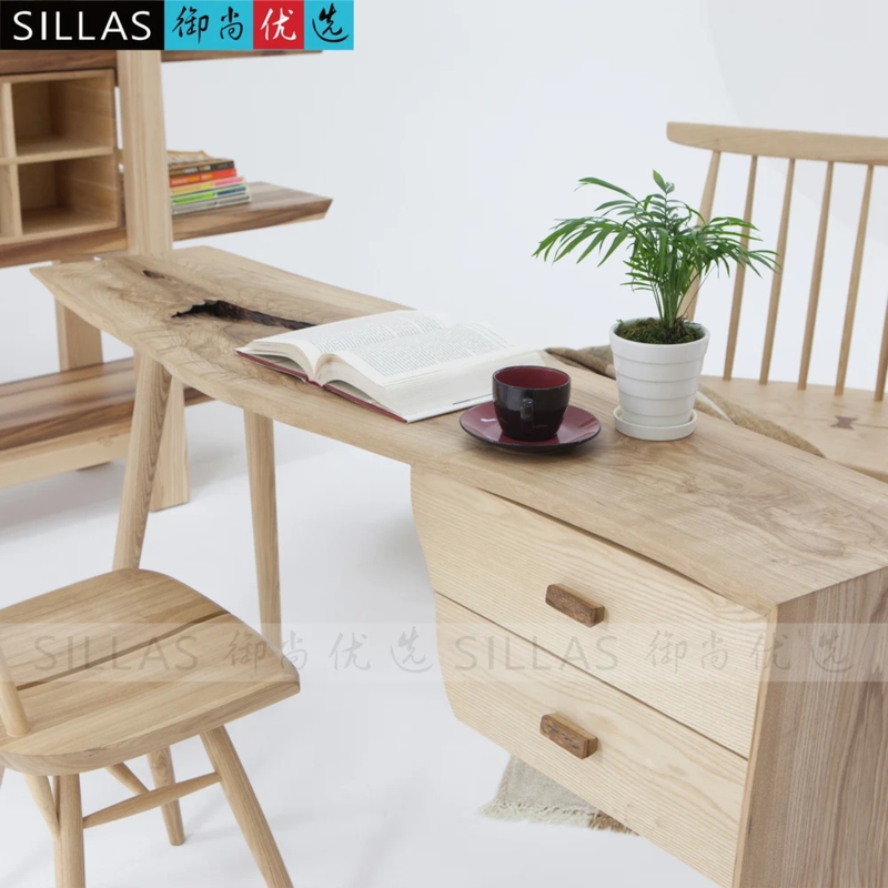 Minimalist Japanese Style Solid Wood Desk
