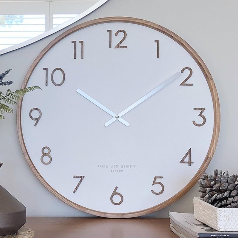 Minimalist Wooden Frame Silent Movement Wall Clock