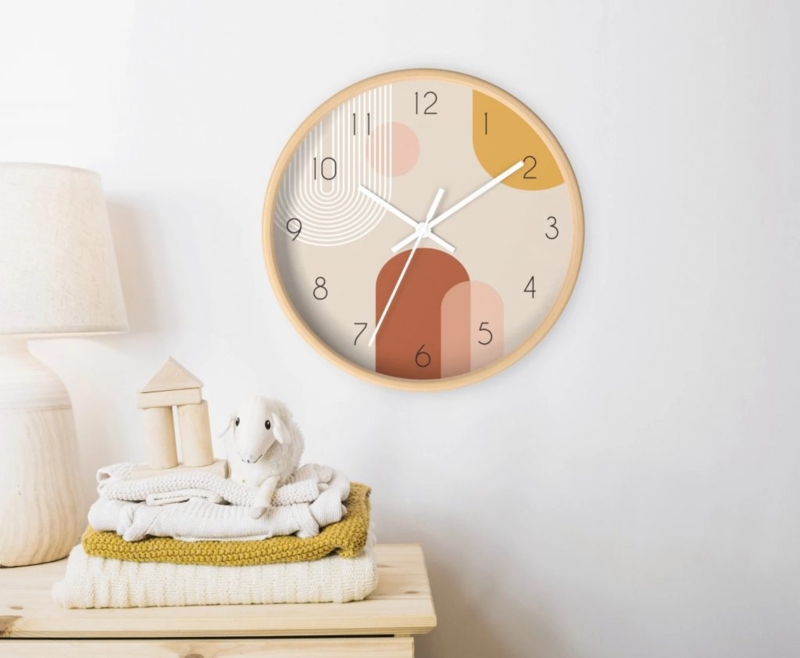 Modern Abstract Minimalist Wall Clock Design