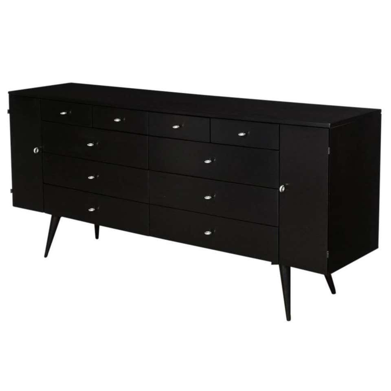 Modern Black Mid-Century Style Dresser