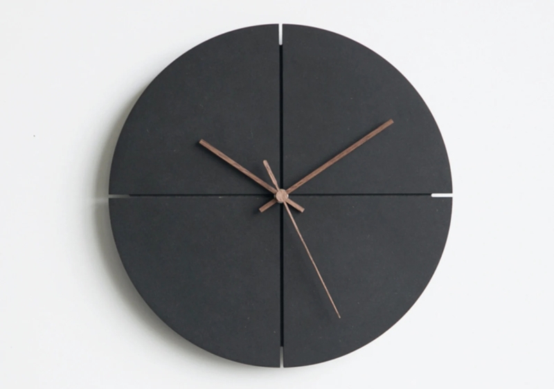 Modern Black Minimalist Wall Clock Design