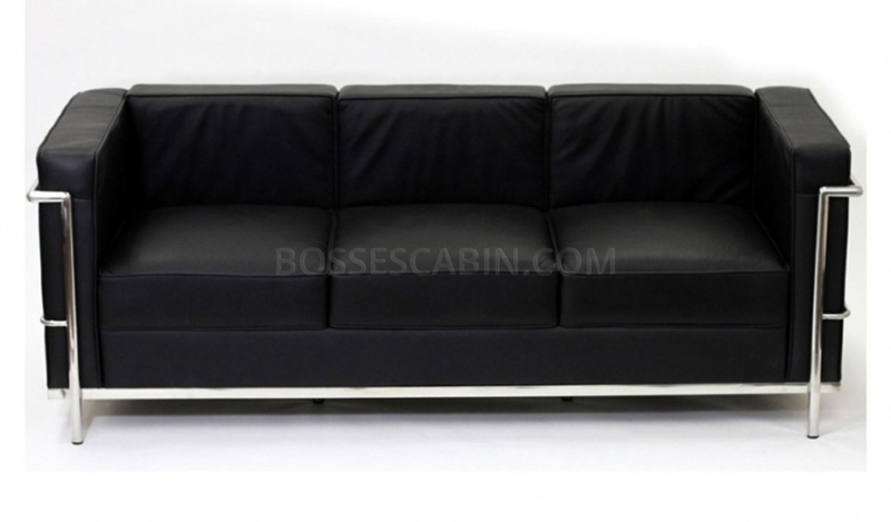 Modern Black Steel Frame Sofa for Living Room