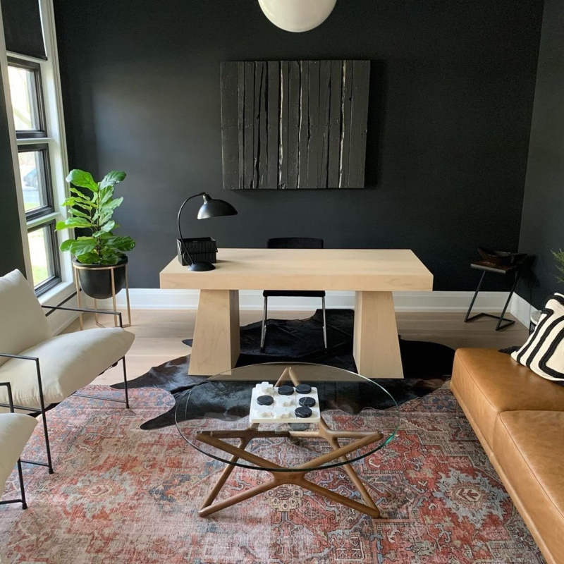 Modern Bleached Oak Desk in Stylish Home Office