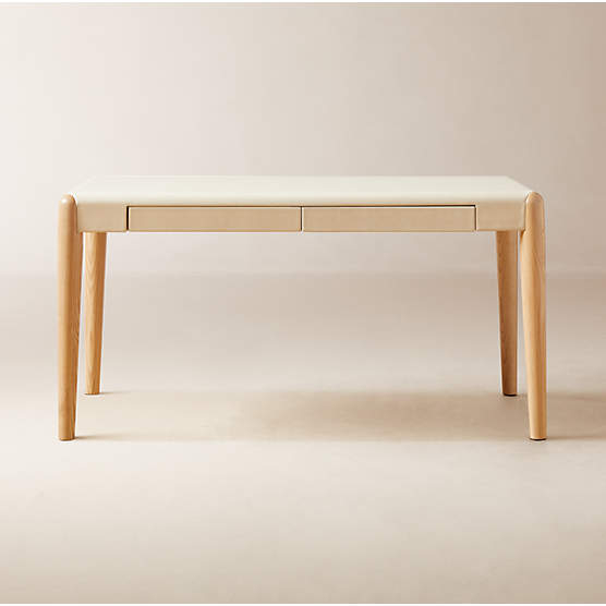 Modern Bleached Oak Desk with Minimalist Design