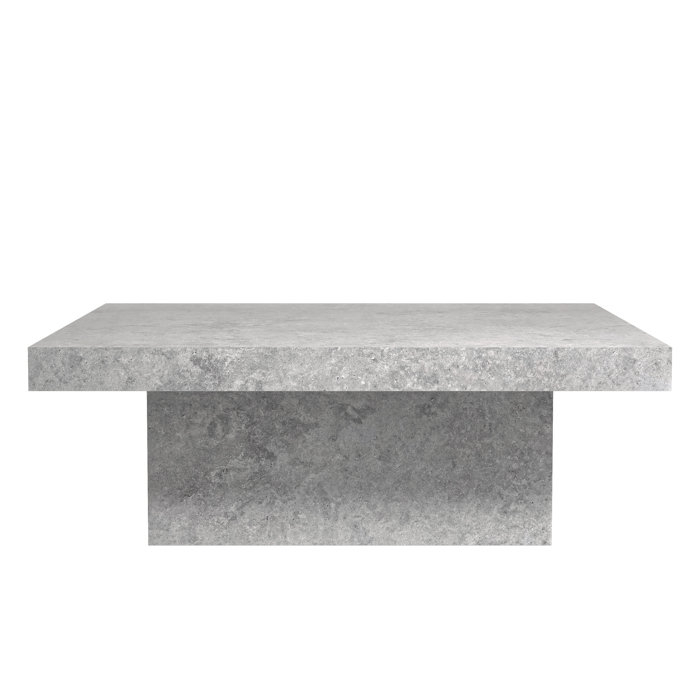 Modern Concrete Gray Rectangular Coffee Table