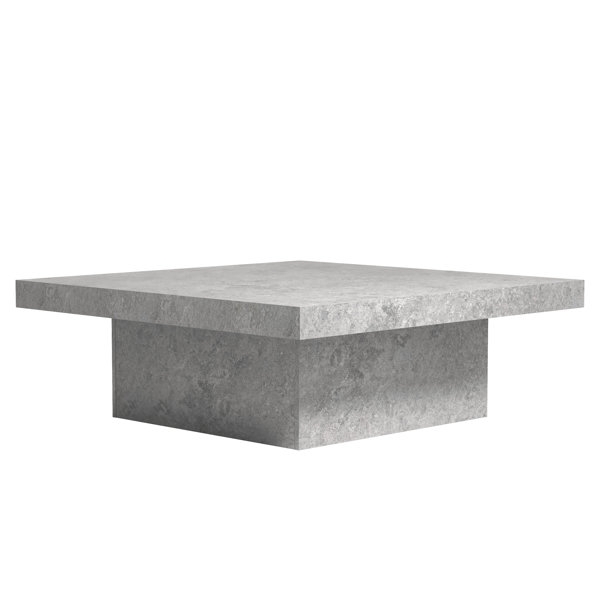Modern Concrete Minimalist Square Coffee Table