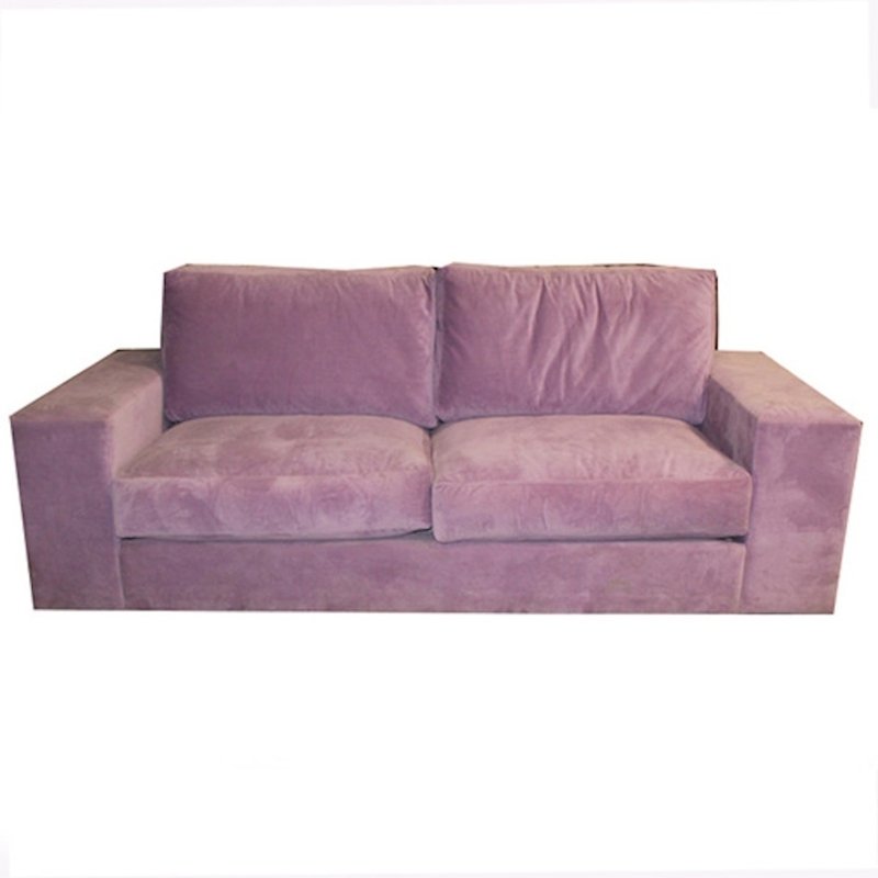 Modern Contemporary Lavender Velvet Sofa