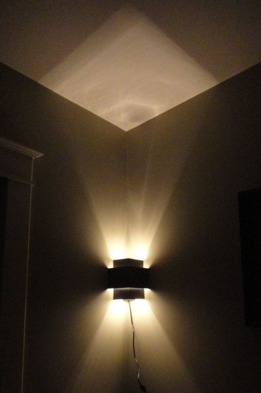 Modern Corner Wall Lamp with Ambient Lighting