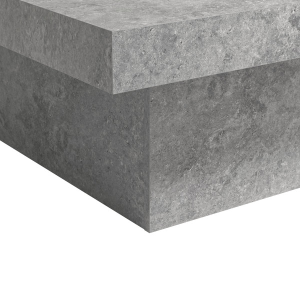 Modern Gray Concrete Look Coffee Table