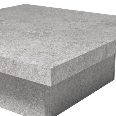 Modern Gray Concrete Square Coffee Table