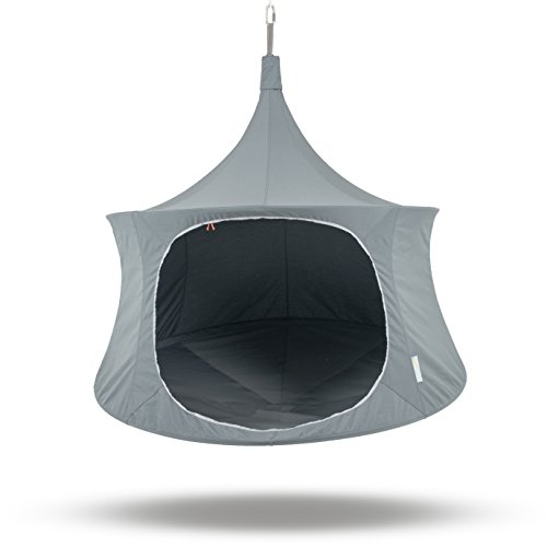 Modern Gray Hanging Pod Chair for Relaxation