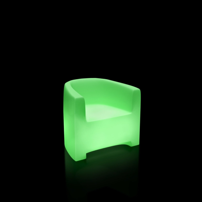 Modern Green LED Illuminated Armchair Design