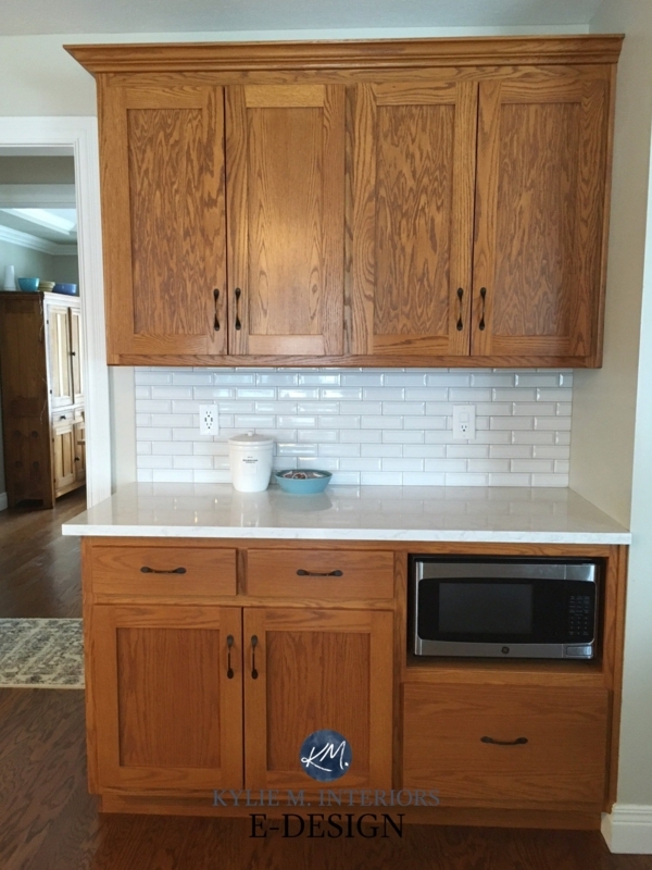 Modern Hardware for Updating Oak Wood Cabinets