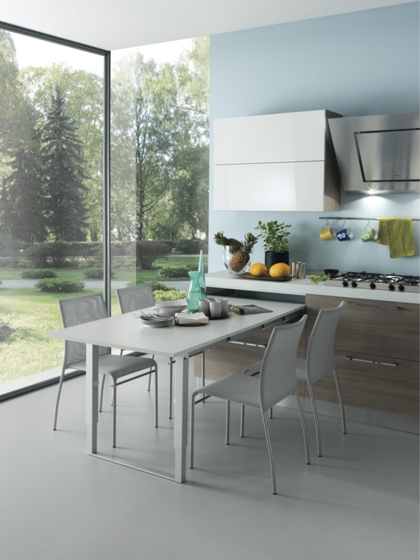 Modern Kitchen with Pull-Out Dining Table