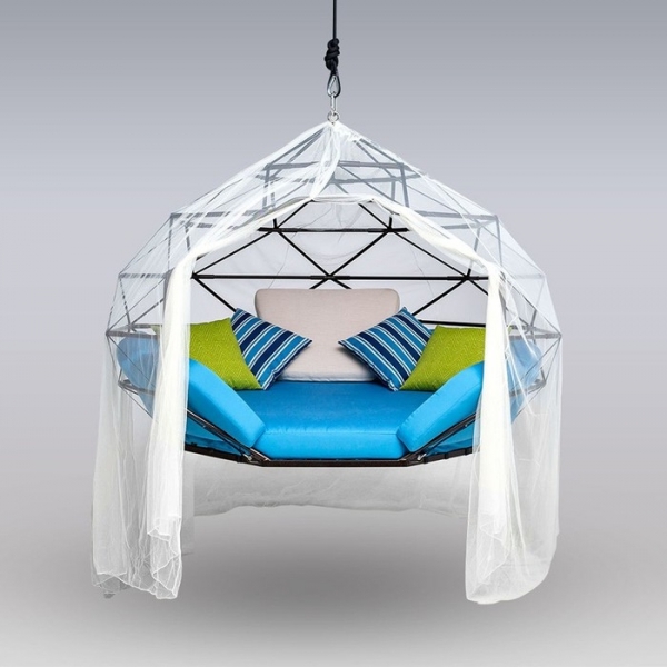 Modern Kodama Zome Hanging Sitting Pod with Cushions