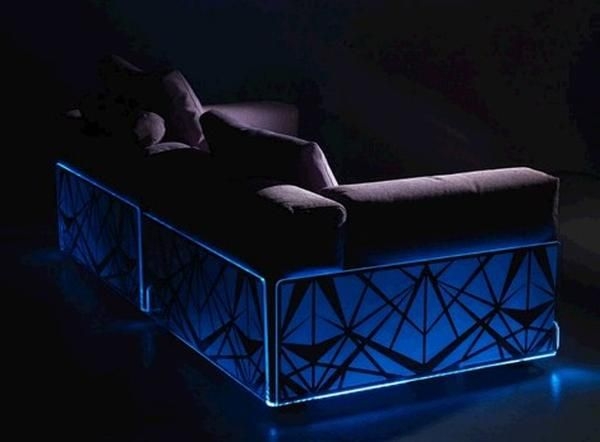 Modern LED Sofas with Geometric Lighted Designs