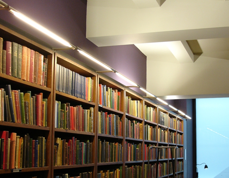 Modern Linear Lighting for Library Shelves