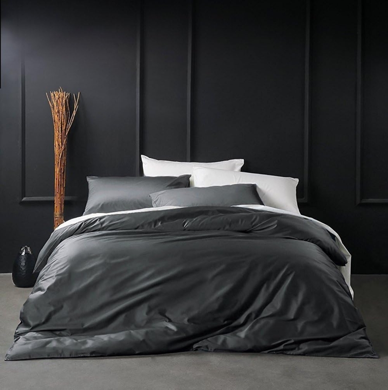 Modern Masculine Black and White Bedding Design