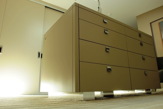 Modern Minimalist Brown His and Hers Dresser