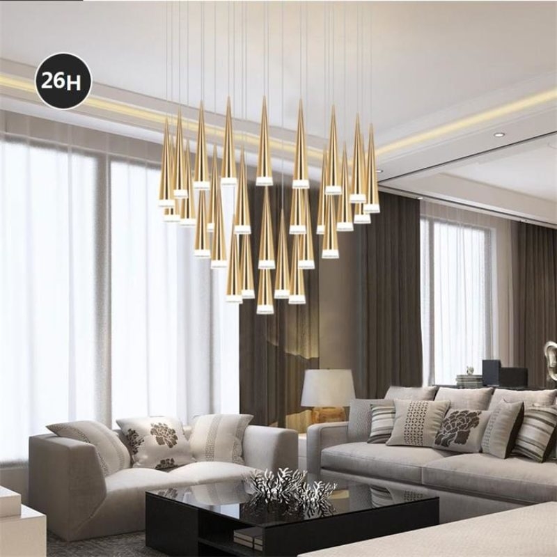 Modern Nordic Minimalist Gold LED Chandelier
