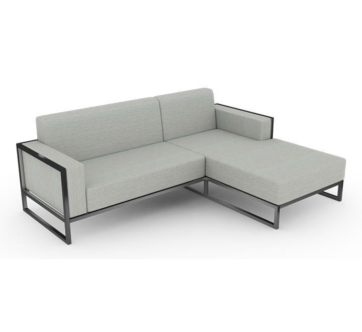 Modern Office Sofa with Sleek Metal Frame