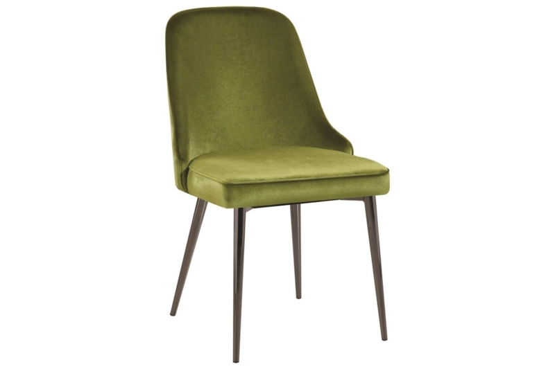 Modern Olive Green Velvet Dining Chair Design