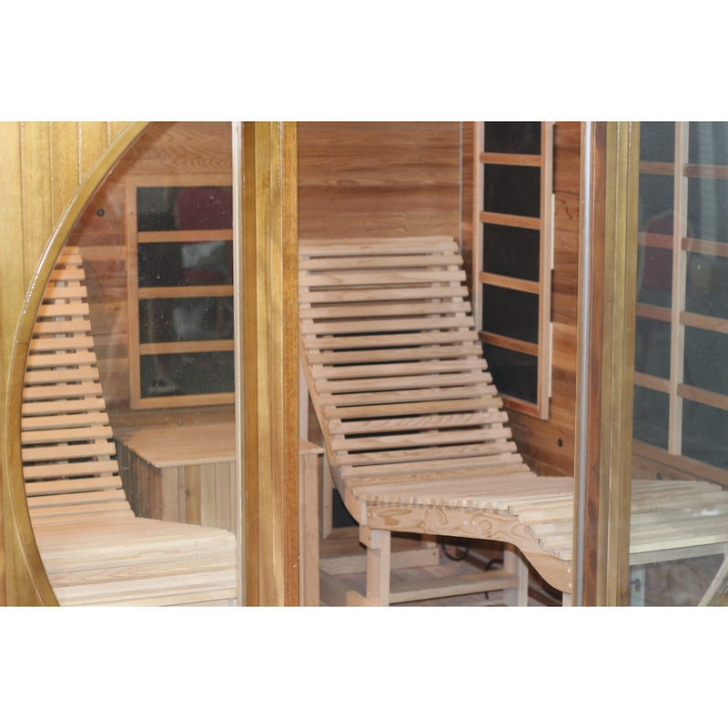 Modern Outdoor Far Infrared Sauna Room with Recliner