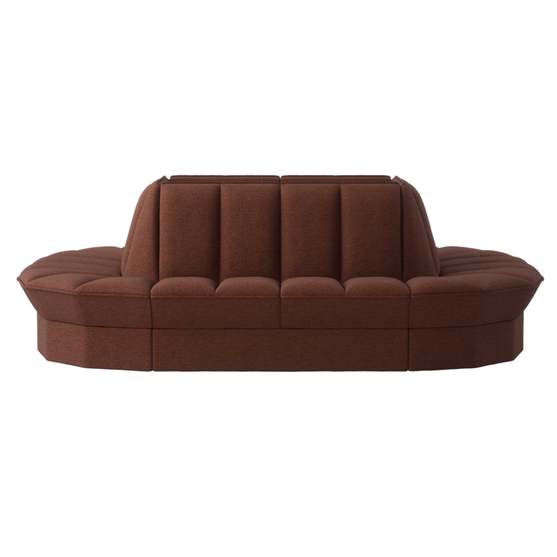 Modern Oval Brown Sofa EFG Ori Design