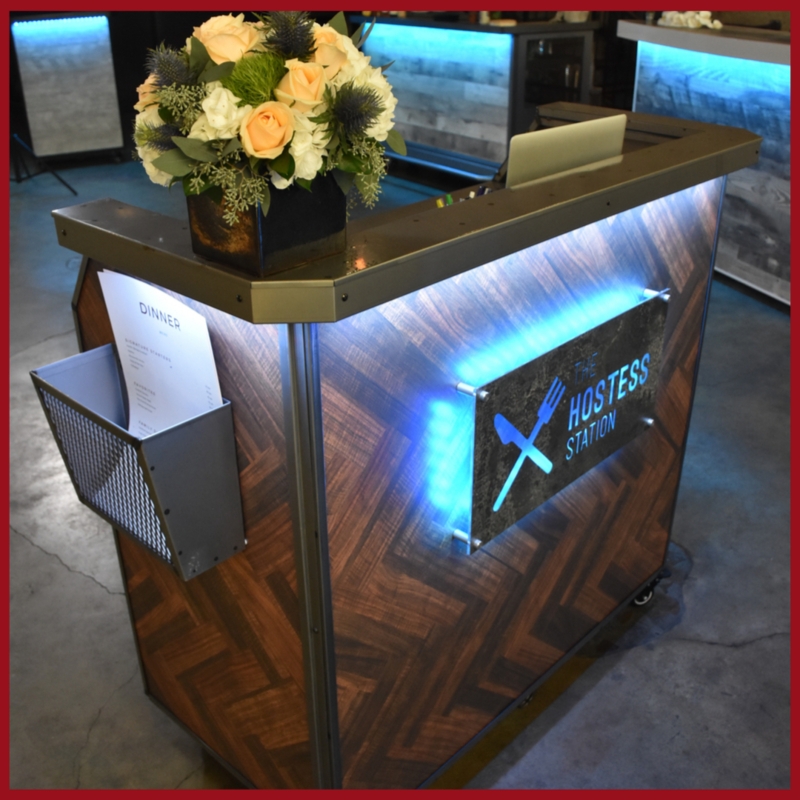 Modern Restaurant Hostess Station with LED Lighting