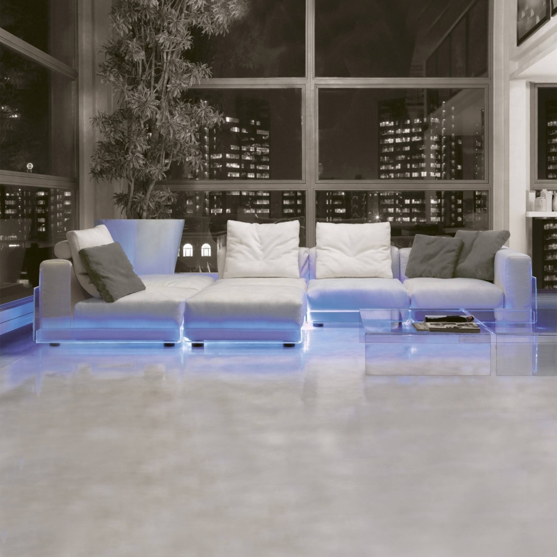 Modern Sofas with Built-In LED Mood Lighting