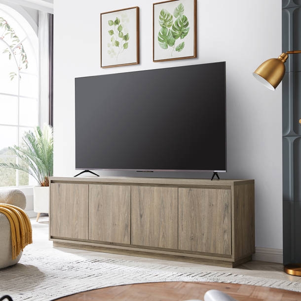 Modern Wood TV Console with Minimalist Design