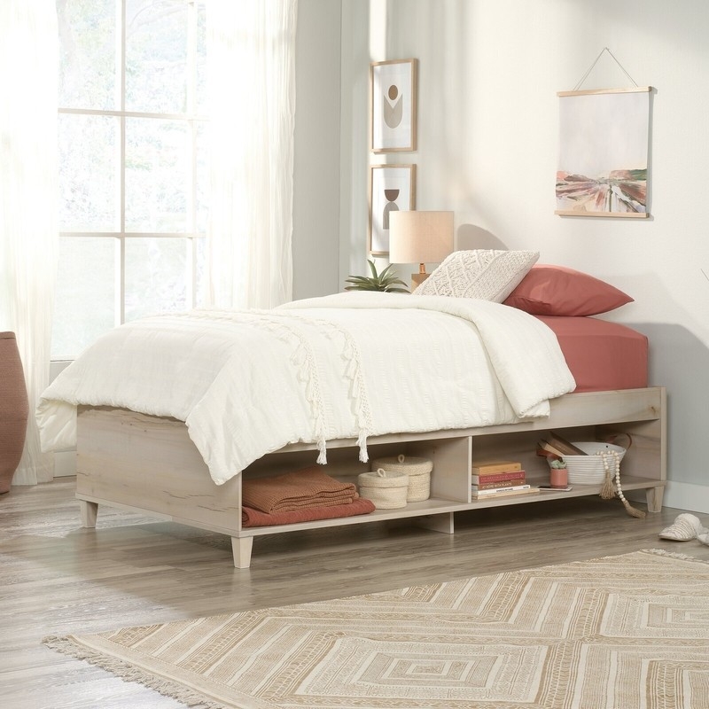 Modern Wooden Daybed with Built-In Storage
