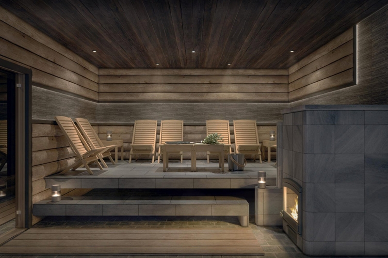 Modern Wooden Sauna Chairs and Loungers