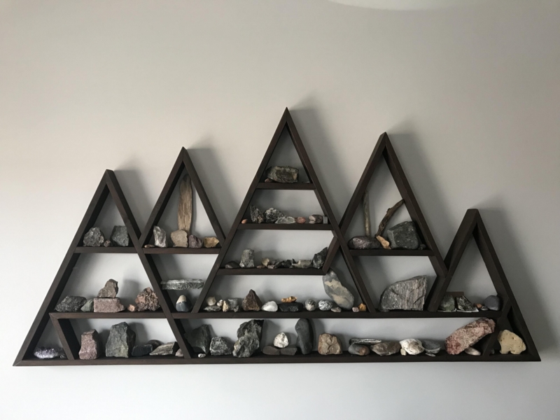 Mountain-Shaped Rock Collection Display Shelf