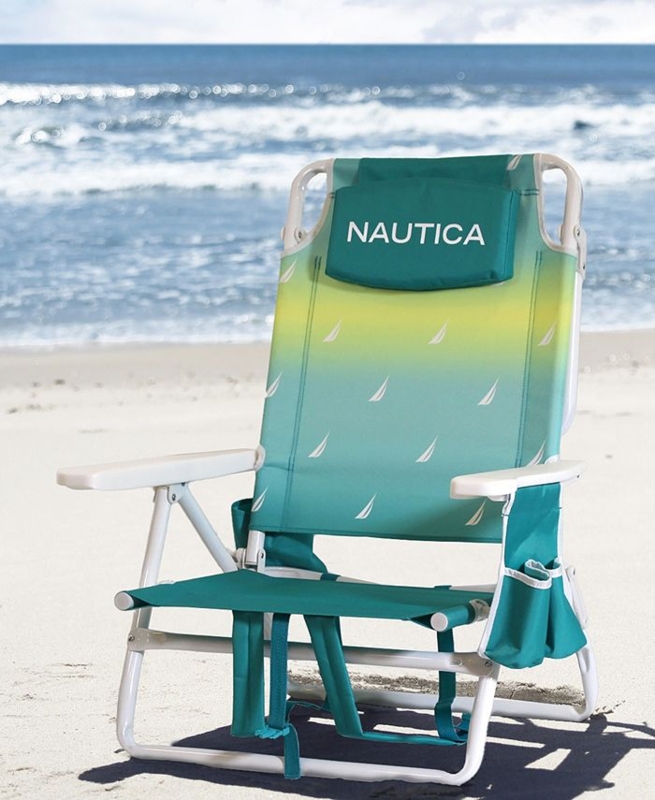 Nautica Adjustable 5-Position Beach Chair on Sand