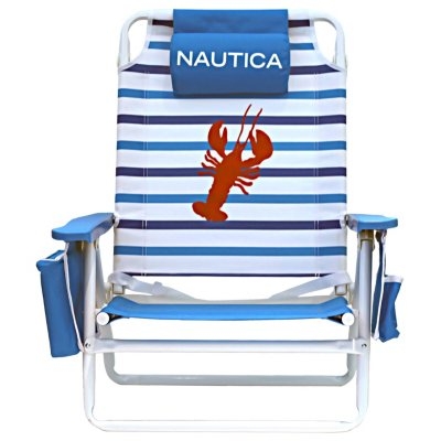 Nautica Lobster Stripe Beach Chair Set