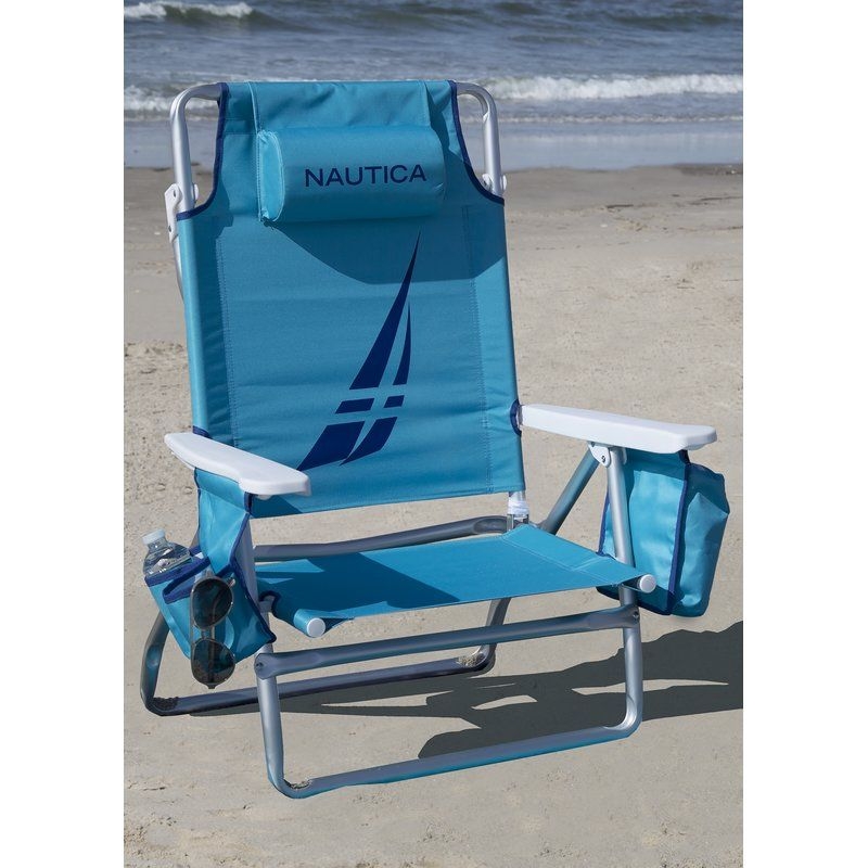 Nautica Racer Teal Adjustable Beach Chair