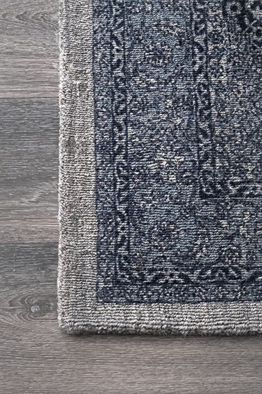 nuLOOM Reese Vintage Dark Blue Wool Area Rug