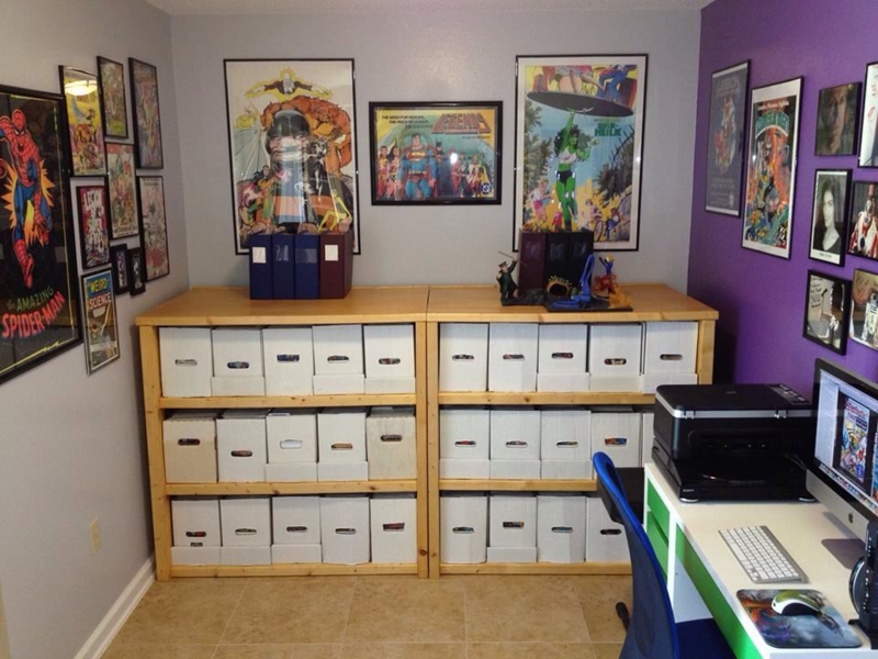Organized Comic Book Storage with Custom Shelves