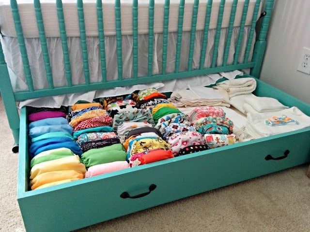 Organized Nursery Storage Under Crib Ideas