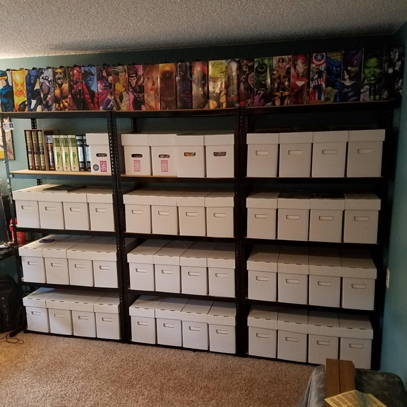 Organized Shelves for Comic Box Storage Solutions